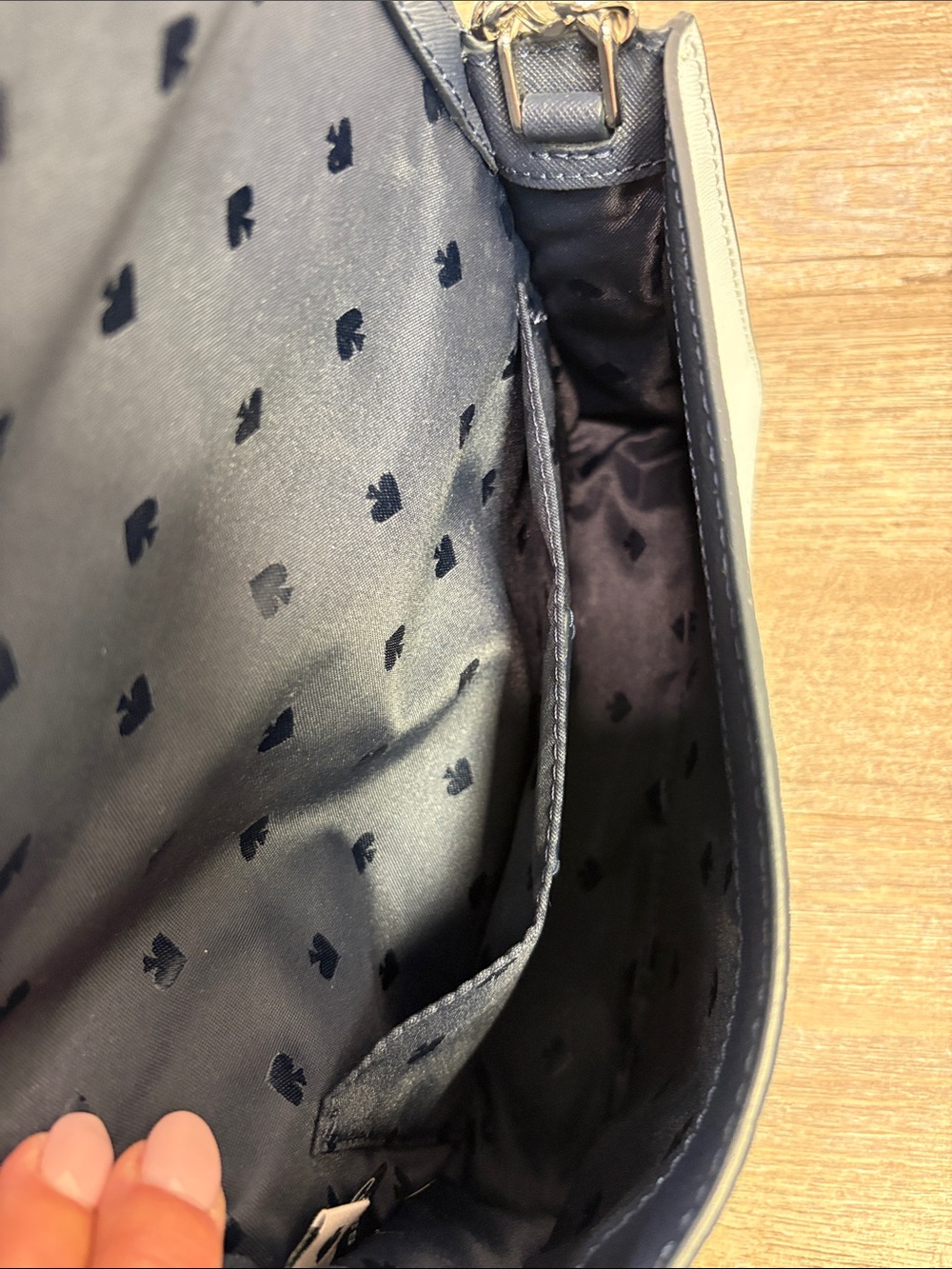 Kate Spade New York Navy Blue Colorblock Chain Crossbody Shoulder Bag - Picture 10 of 15